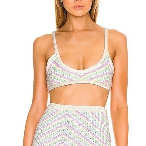 NEW CORINNA LAVENDER STRIPE KNIT TOP FOR LOVE & LEMONS